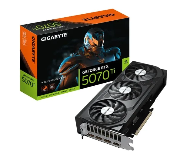 Gigabyte GeForce RTX 5070 Ti Windforce OC V2 16GB GDDR7 DLSS4 (GV-N507TWF3OCV2-16GD)