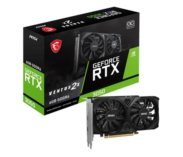 MSI GeForce RTX 3050 Ventus 2X E OC 6GB GDDR6